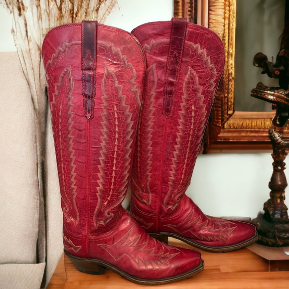 Lucchese Shoes - Lucchese Priscilla Mad Dog Goat Boot, Like New! EUC! Size 8.5.